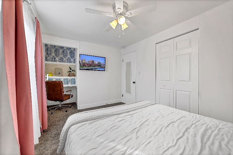 Bedroom #2 with a dedicated workspace