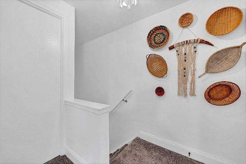 Hallway on the second floor where bedrooms and bathroom is located