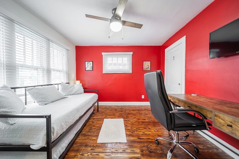 This front room can be used as an office or 3 bedroom.