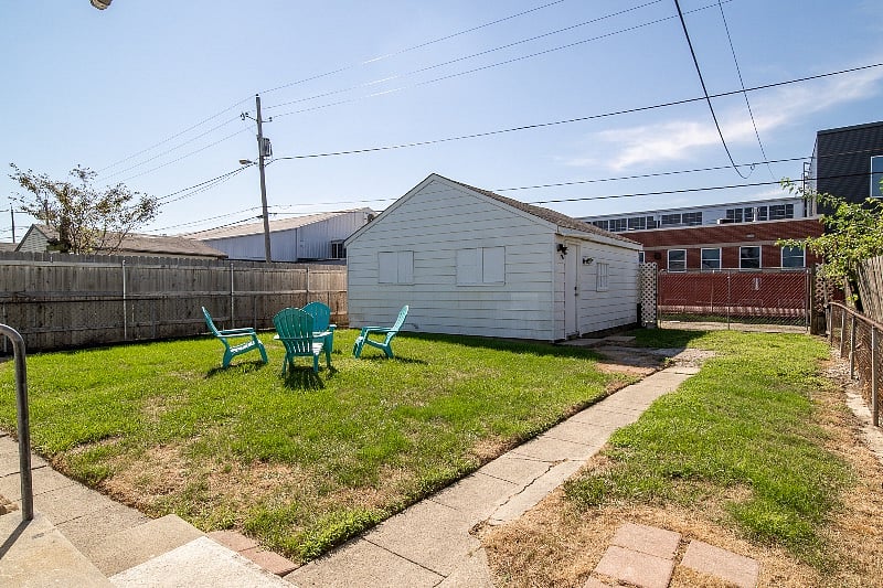 Fully fenced in yard. The garage allows for 2 cars and there is an extra spot in the yard next to the garage. Free parking is on the street.