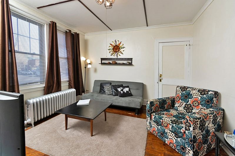 We offer a futon in the livingroom for A2- in total this unit can sleep 3- 1 on the futon- 2 in the queen bed