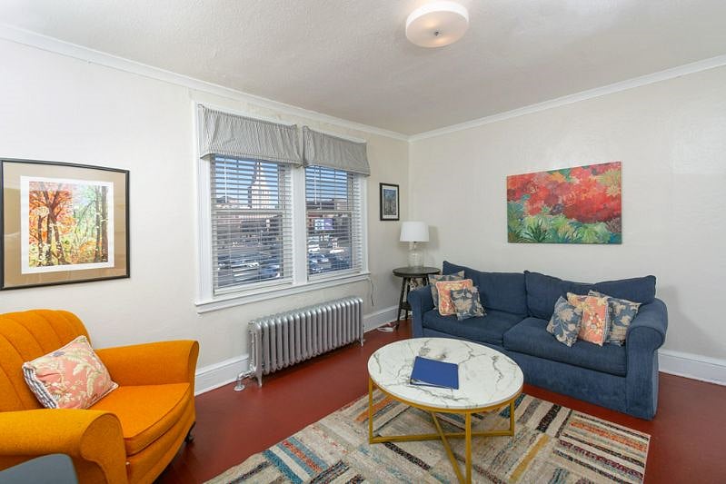 Second view of B1 livingroom with pullout sofa- sleeps 2 