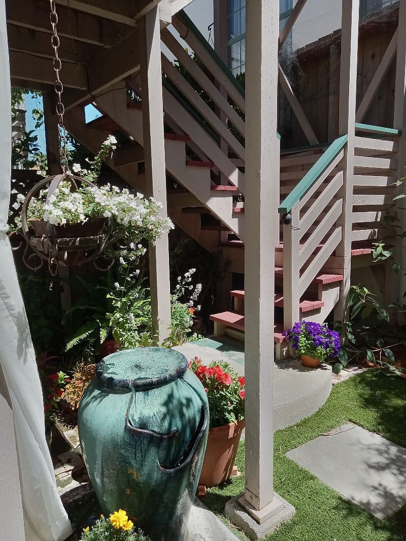Backyard stairs