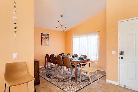 Dining table with seating for 10, also converts to smaller table with seating for 6