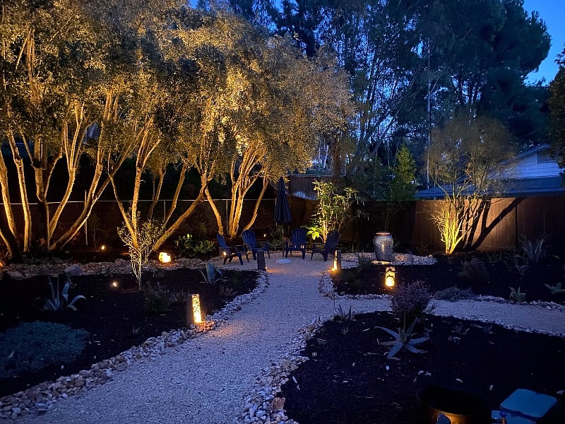 Landscaped private back yard