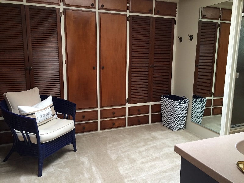 Large dressing and closet area in master