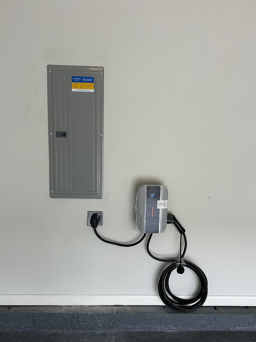 Car charger in two car garage