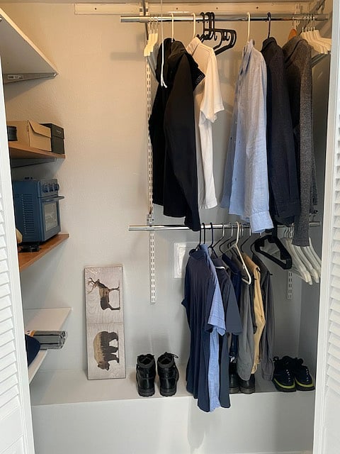 Closet with shelves