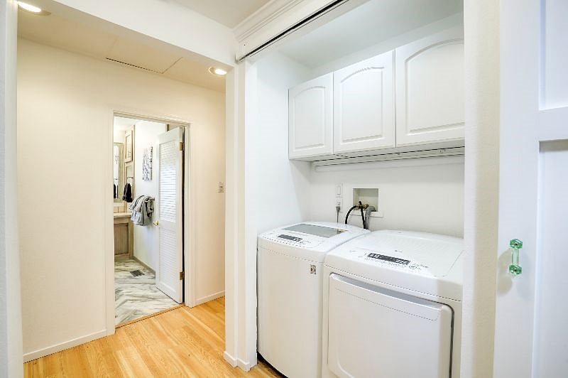 Washer and Dryer in Hallway