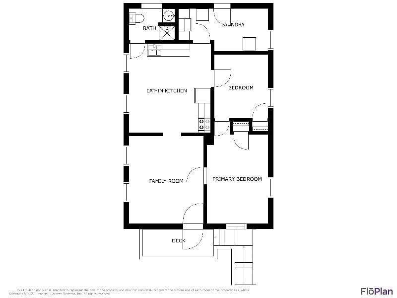 Floor plan - the tree room is the first bedroom (the purple room is off the kitchen)