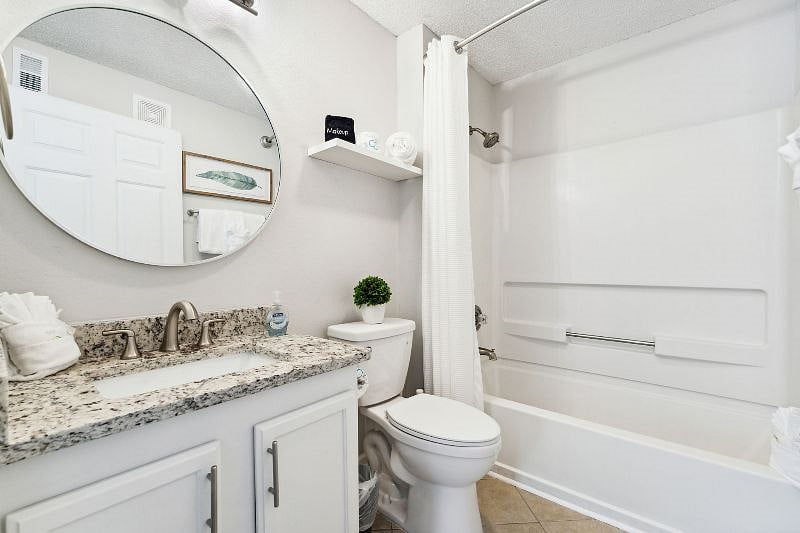 Completely private renovated master suite bathroom