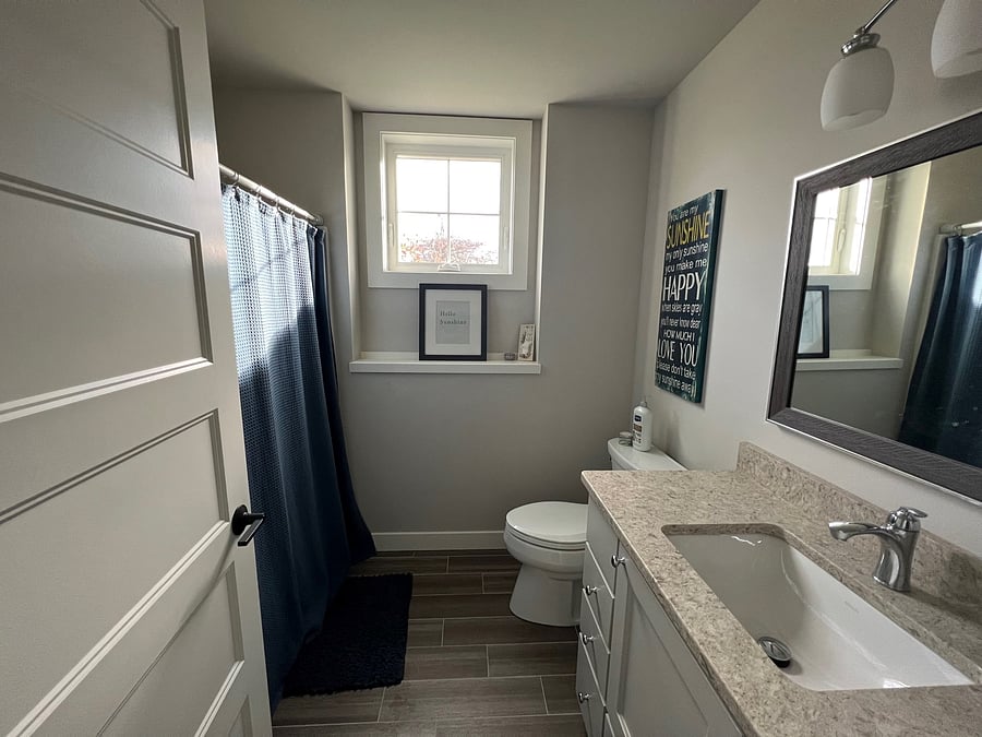 Lower level bath