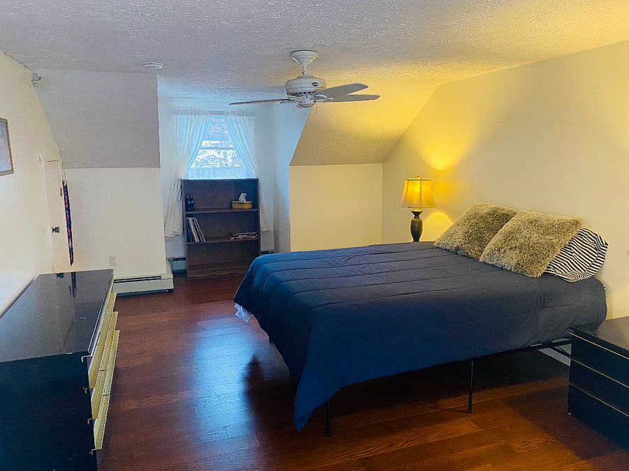 Very large primary bedroom, with two closets (not shown).