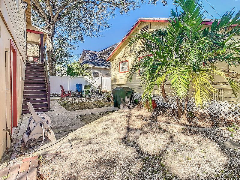 Backyard (Guests will not have access to firepit unless permitted by owner each time) Yards will be separated by a fence.
