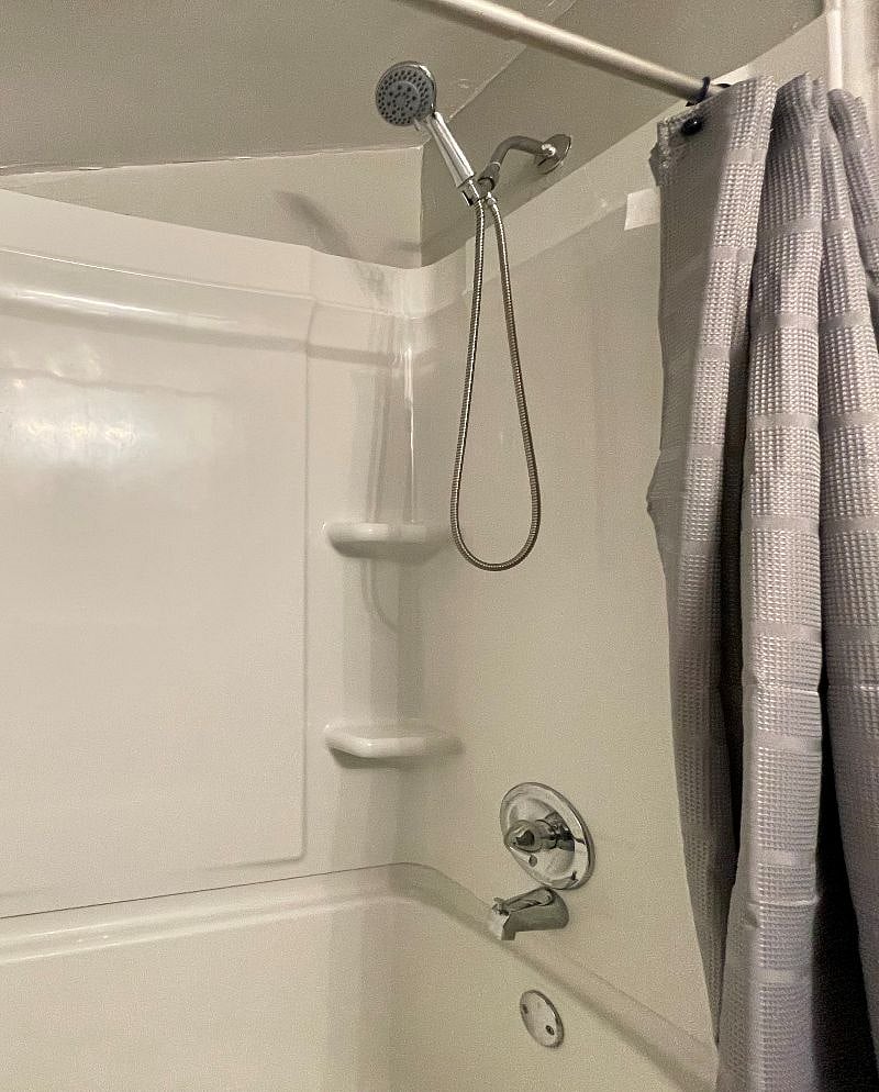 Full bath with shower and tub