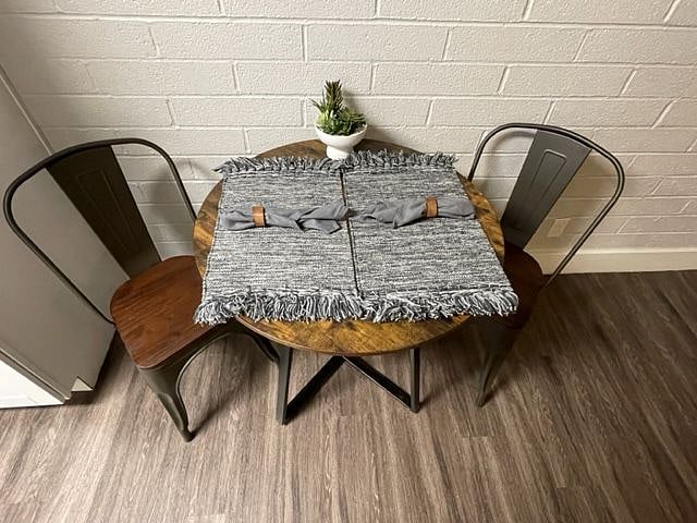 Table for 2. To the right of this table will be the LED 40" HD TV on a console, waiting for delivery Jan 17 - 20th.
