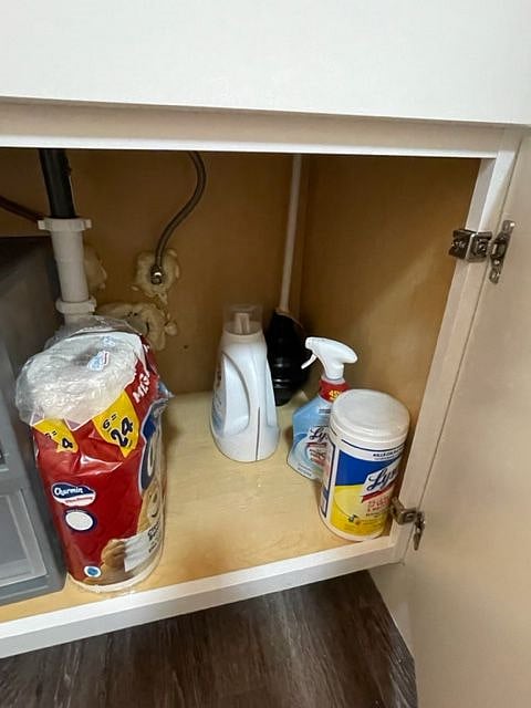 under bathroom sink