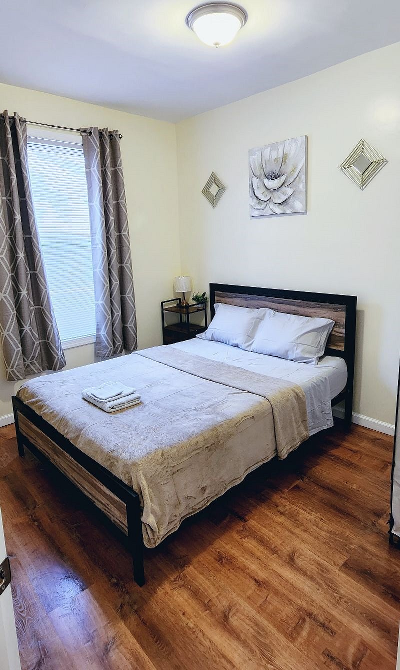 Queen bed sleeps two