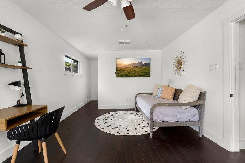 Master bedroom also includes a desk