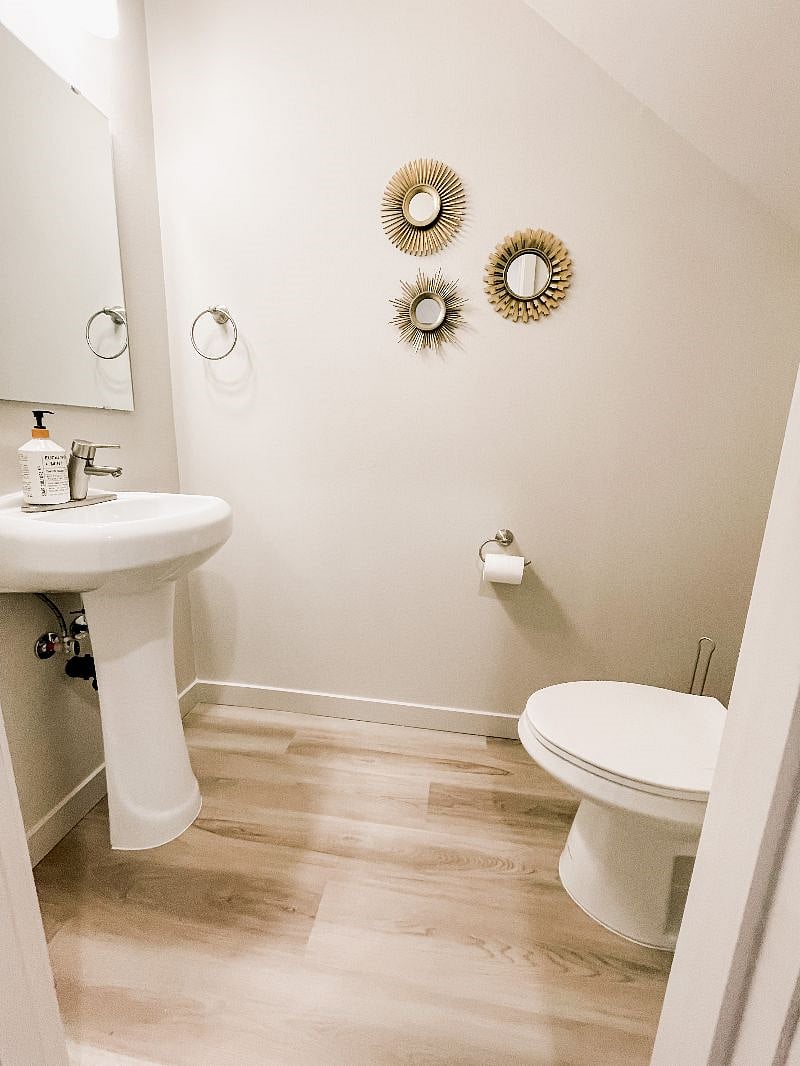 Downstairs powder bathroom