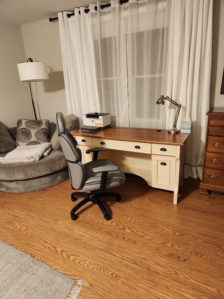 Upgraded Work station with HP laser jet printer.