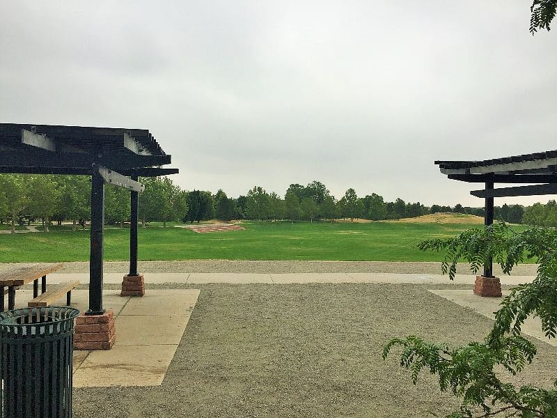 The picnic area at Crescent Park.