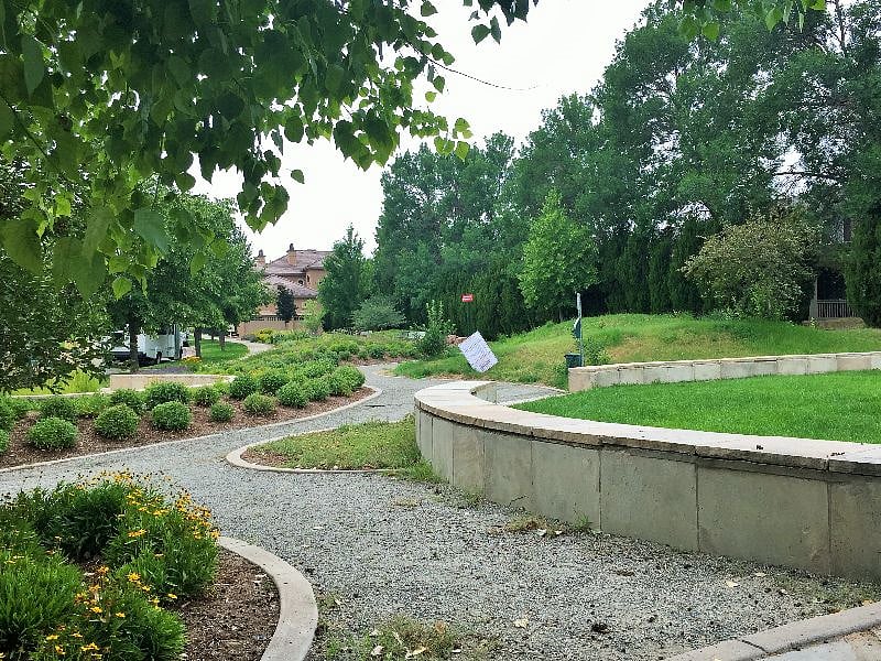 View from right outside the front door of the townhome.