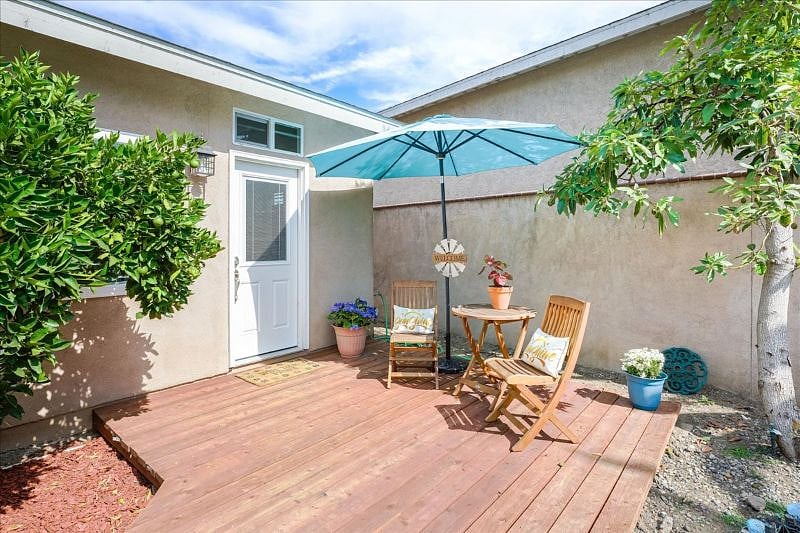 Front Door and Guesthouse Patio