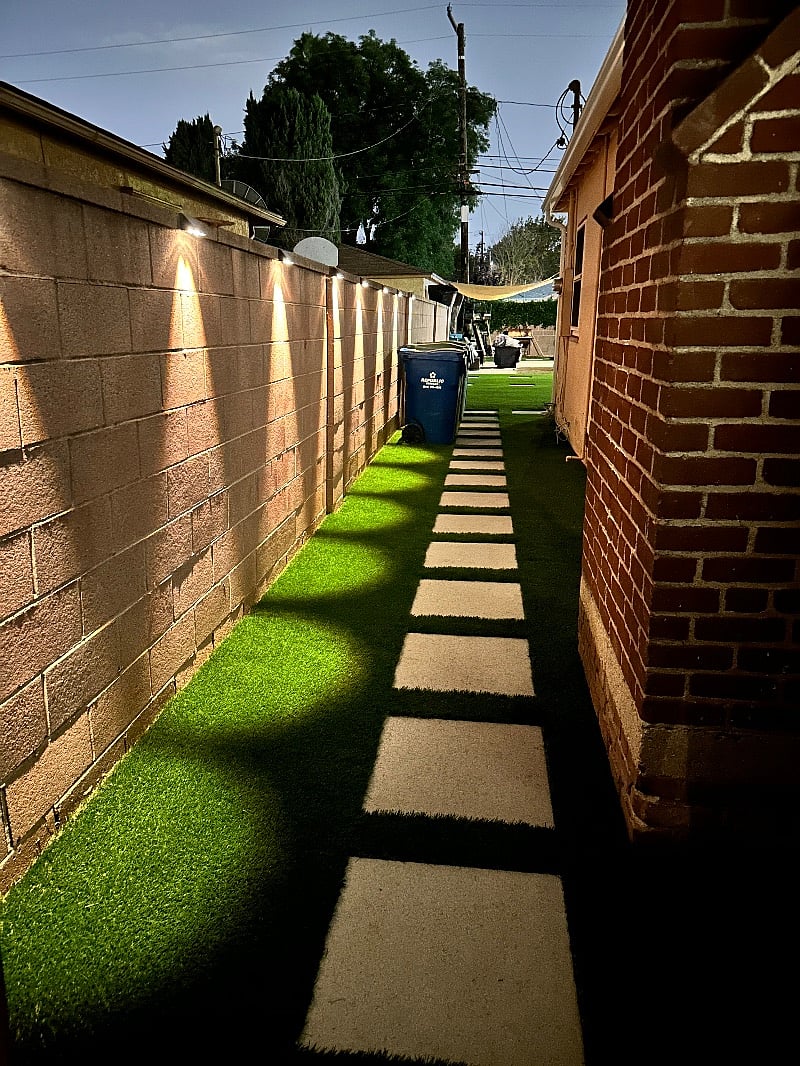Lighted private walkway