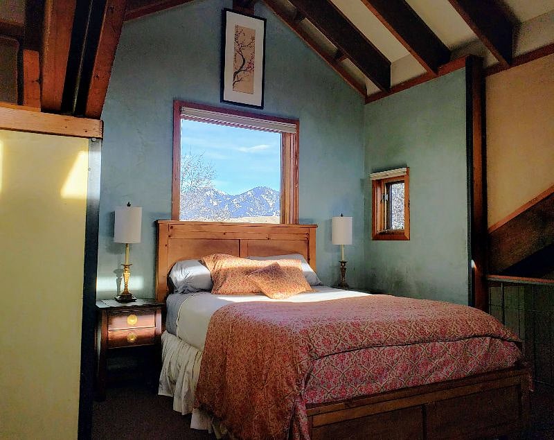 Master Bedroom with views of the Bridger Mountains.