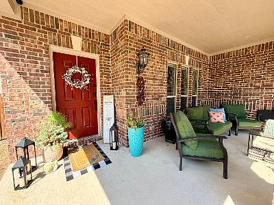 Roomy front porch