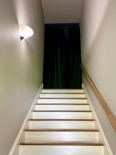 Stairs up to your private suite