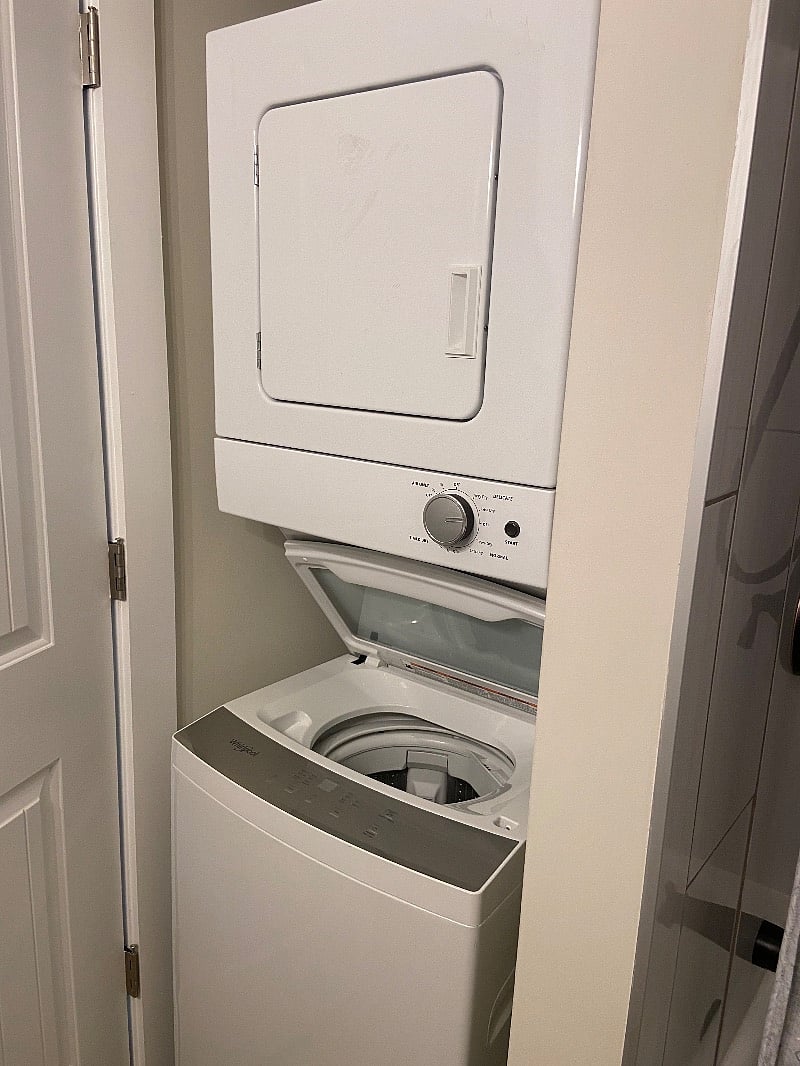 Brand new washer and drier.
