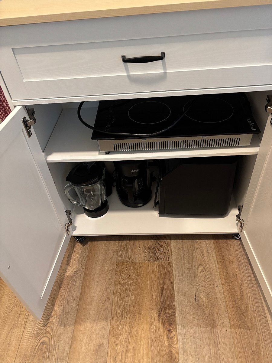 Just added a new rolling island with a brand new air fryer.
