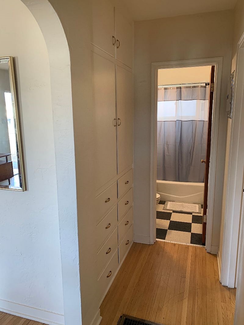 Large storage built-ins in hallway