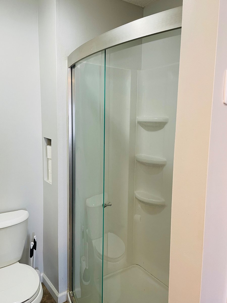 Walk in shower in master bathroom