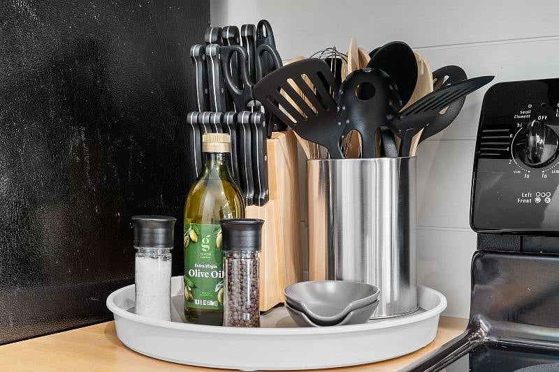 Fully stocked kitchen with all the utensils and spices needed for your stay