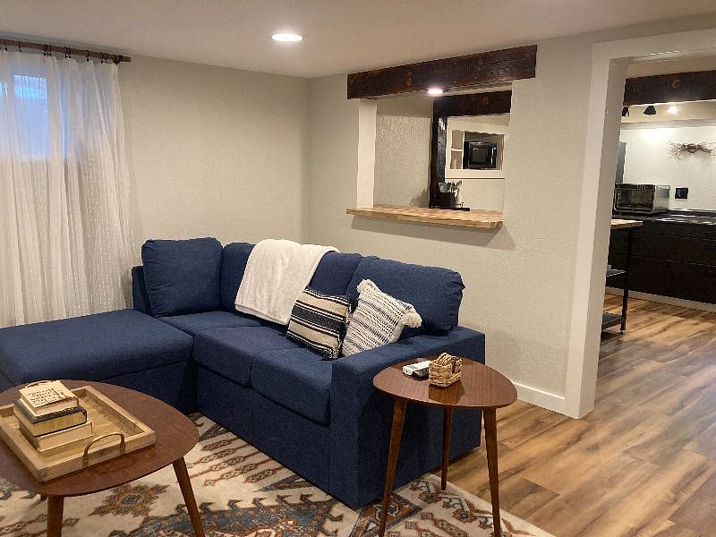 New! Larger couch for lounging.