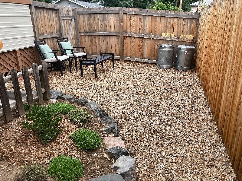 Private yard.