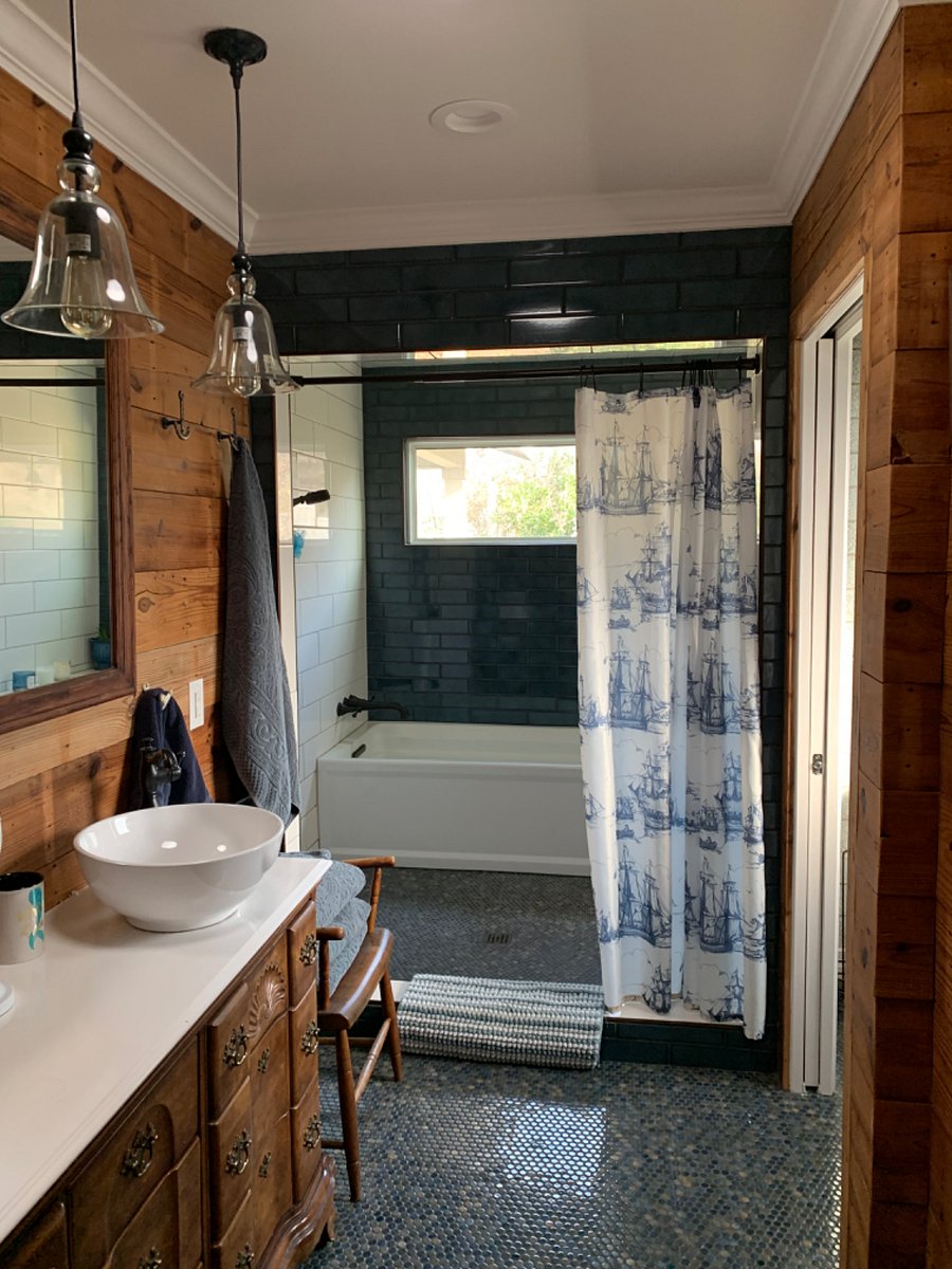 primary bath with walk in shower and soaker tub