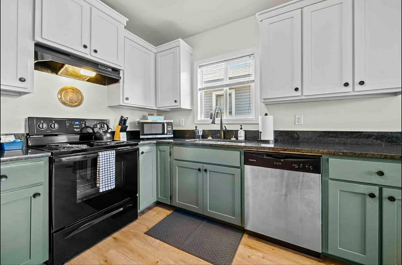 Updated kitchen with modern appliances