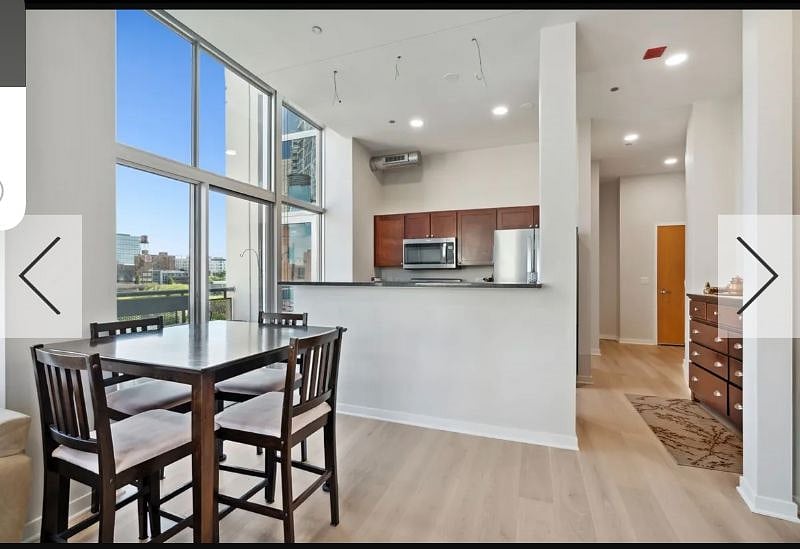 Kitchen island with granite countertops or dine at the table