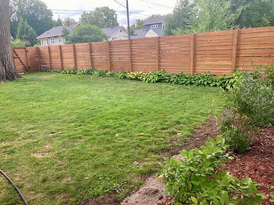 Spacious and quiet backyard.