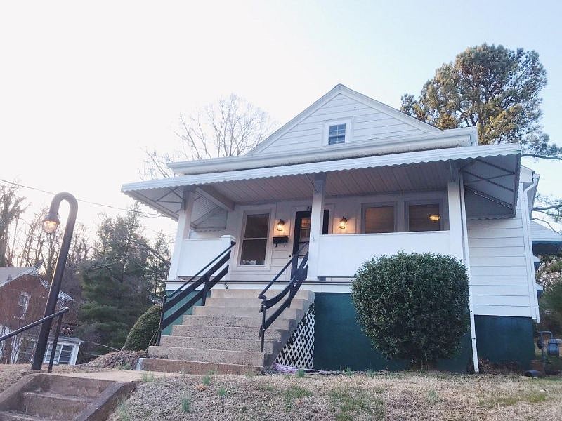 Front door and front porch 