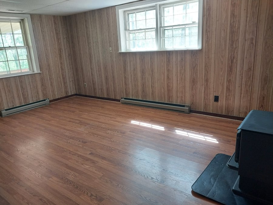 This large room in the basement can be a rec room, exercise room, or used for storage.