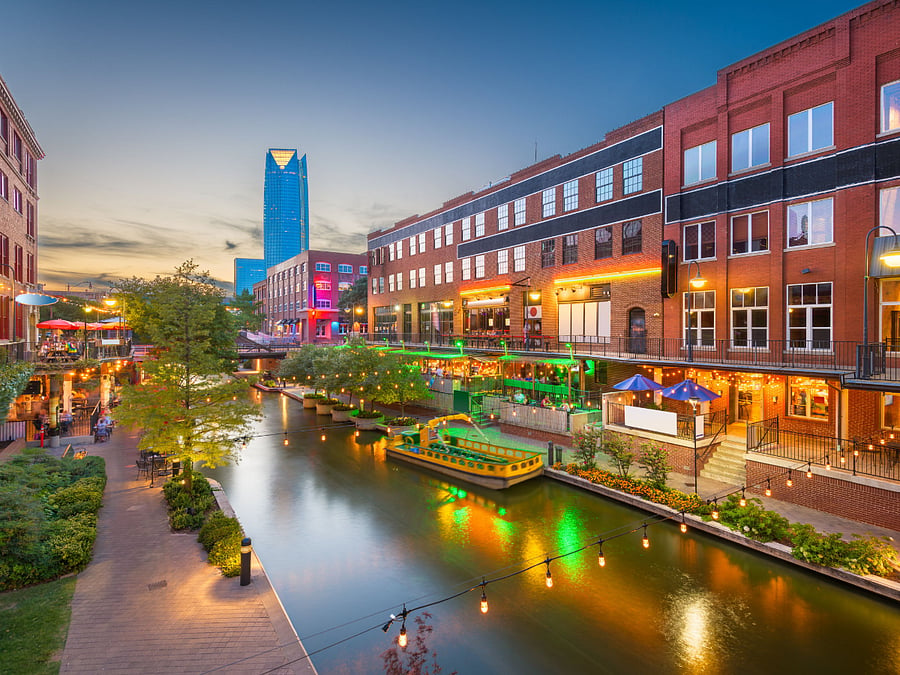 Bricktown offers restaurants, shopping and waterway rides.