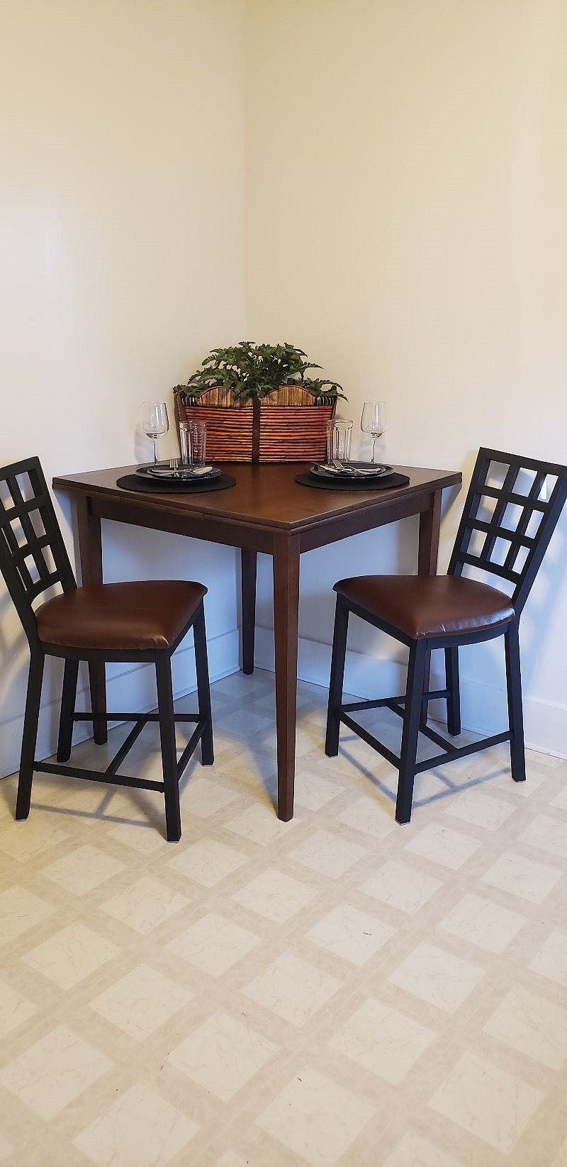 This table extends for a work space.