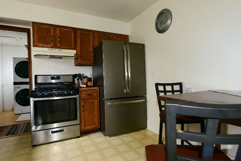 Full sized refrigerator with ice and filtered water