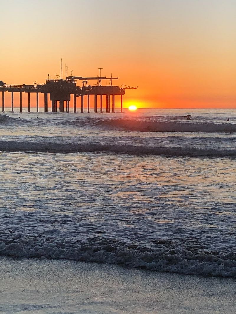 Sunset at Scripps pier-LaJolla Shores