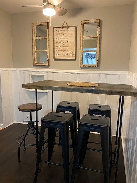 Bar height dining table